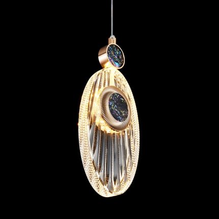 Acrylic Necklace Pendant Light 7.1"