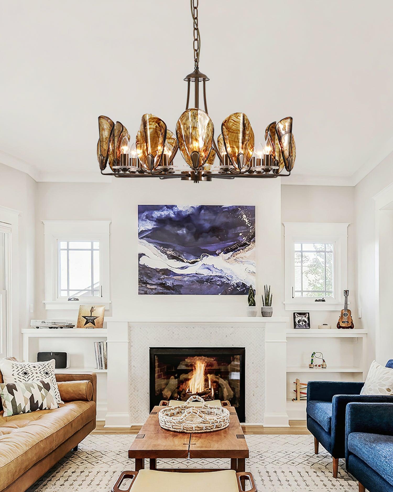 Amber_Shell_Chandelier_1