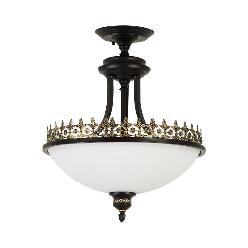 Black_Vintage_Bowl_Frosted_Glass_Ceiling_Light_1