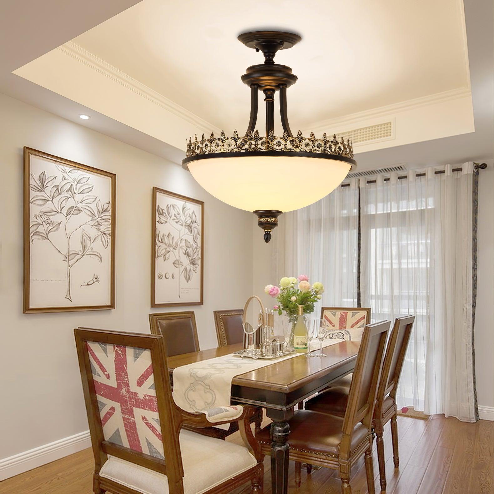 Black_Vintage_Bowl_Frosted_Glass_Ceiling_Light_3