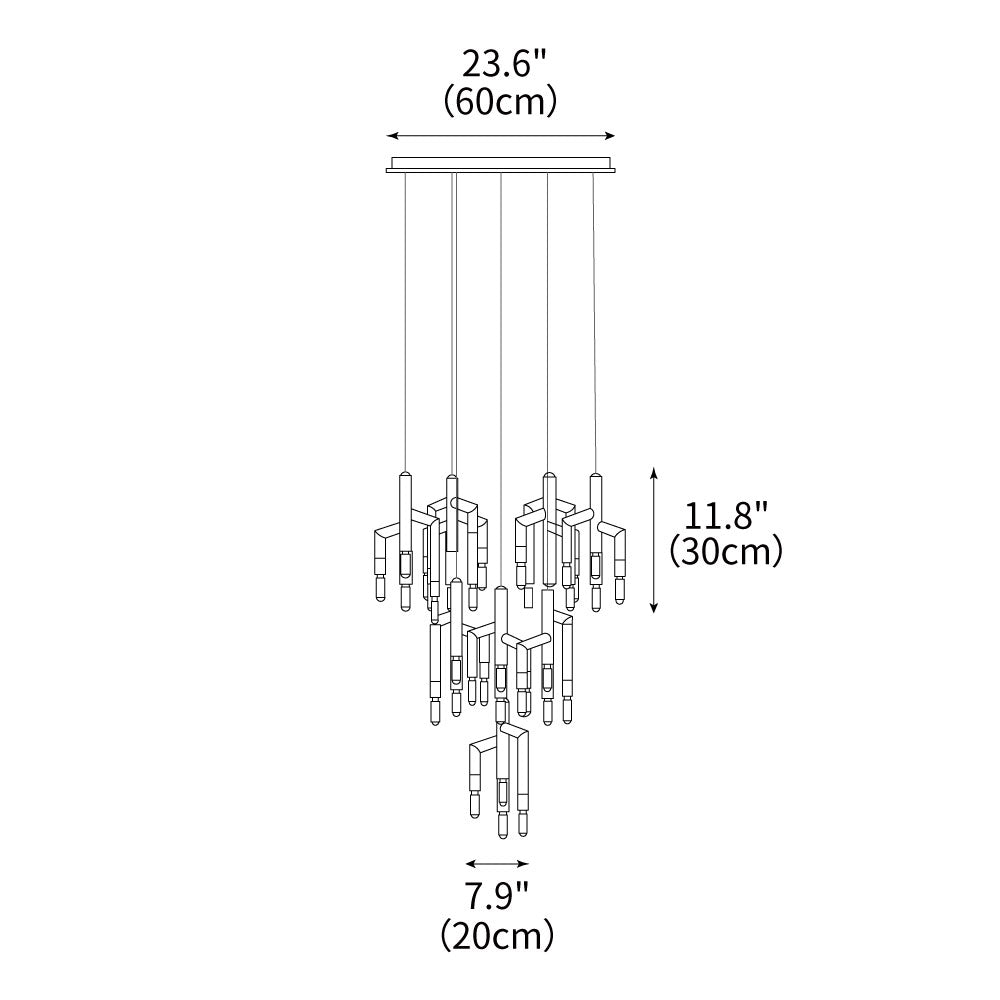 Branched-Glow-Chandelier