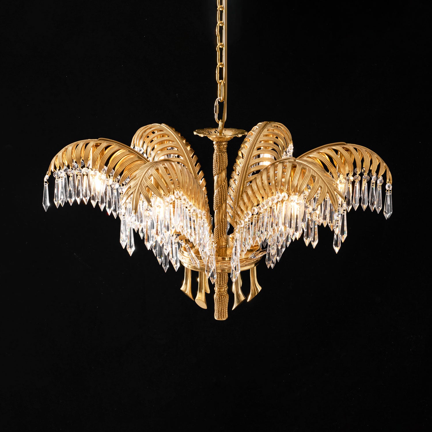 Brass_-Palm_-Leaf_-Crystal_-Chandelier-_11