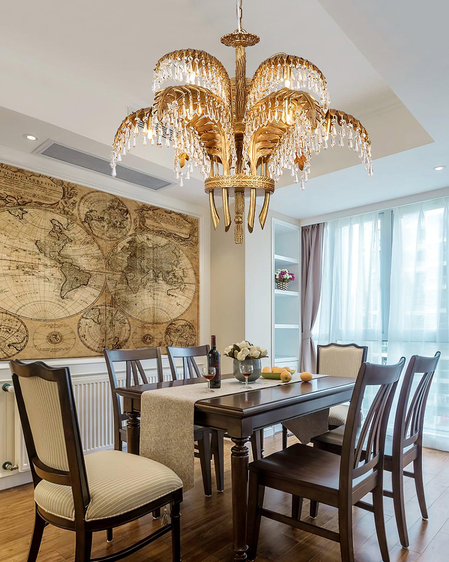 Brass_Palm_Leaf_Crystal_Chandelier_14
