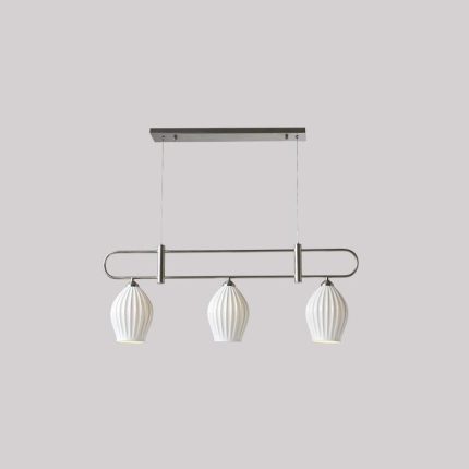 Ceramic Ribbed Pendnat Light