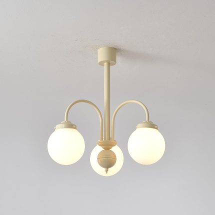 Cream Planet Glass Chandelier