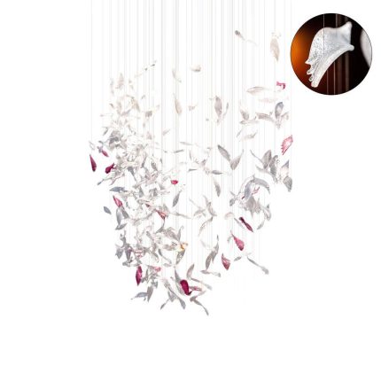 DIY Flying Glass Feather Chandelier