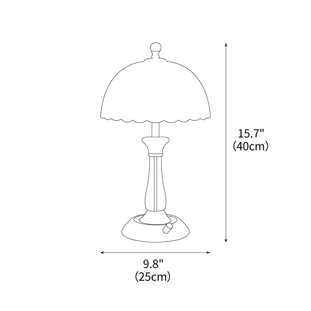 Domed-Glass-Table-Light