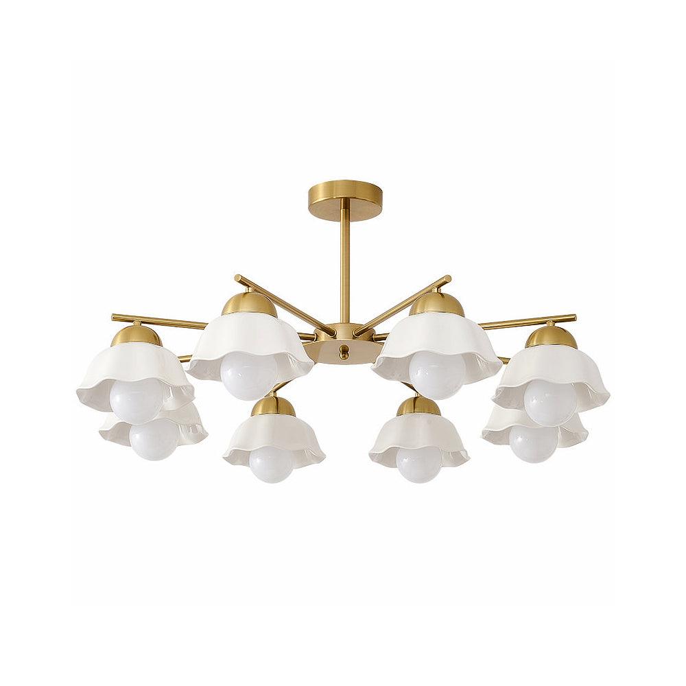 Flower_Shade_Brass_Chandelier_1