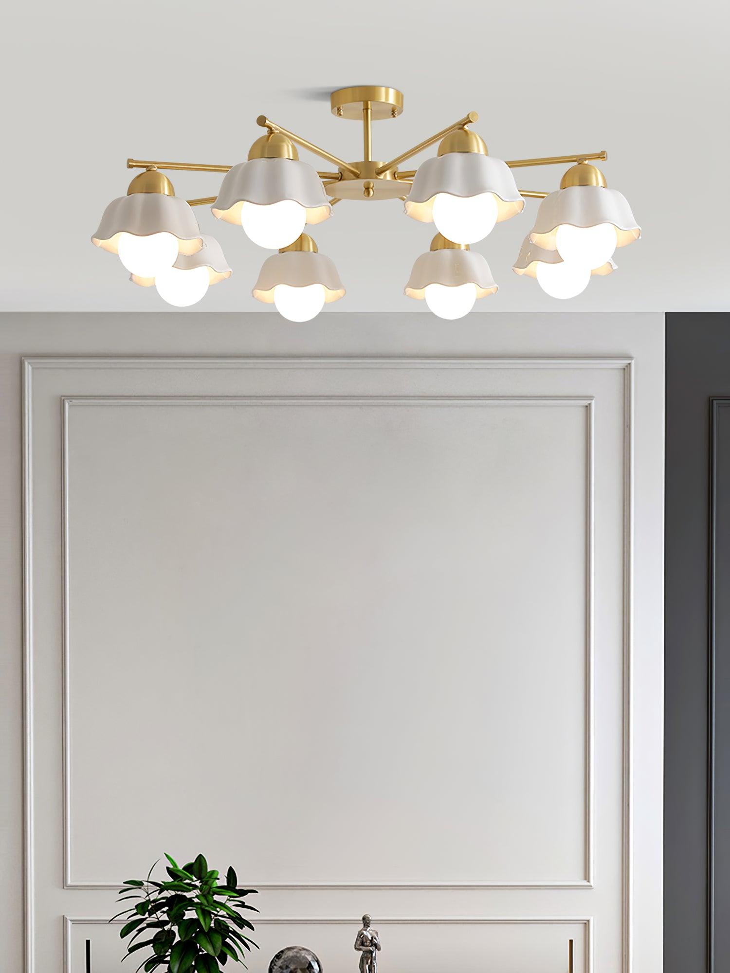 Flower_Shade_Brass_Chandelier_14