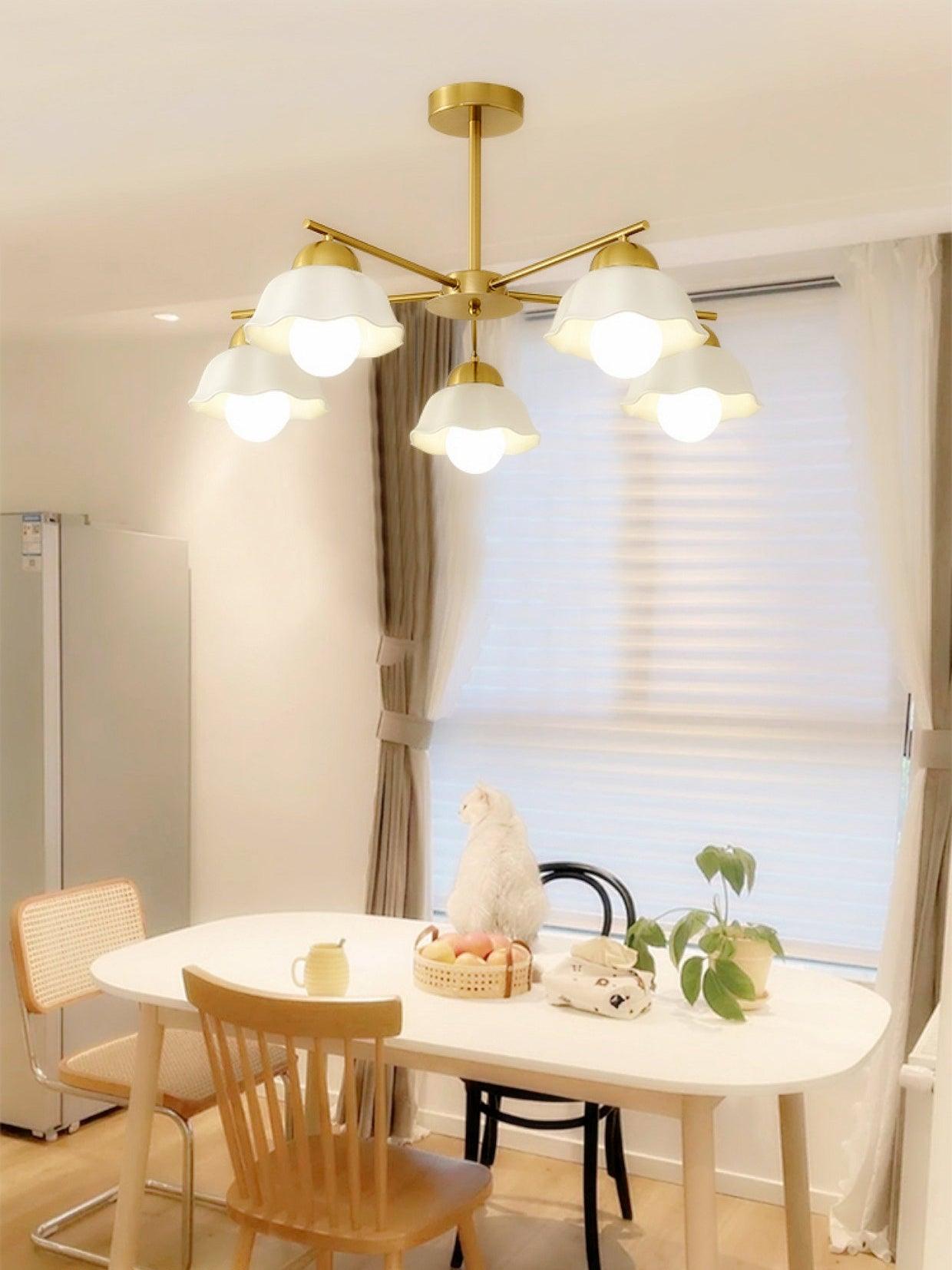 Flower_Shade_Brass_Chandelier_17