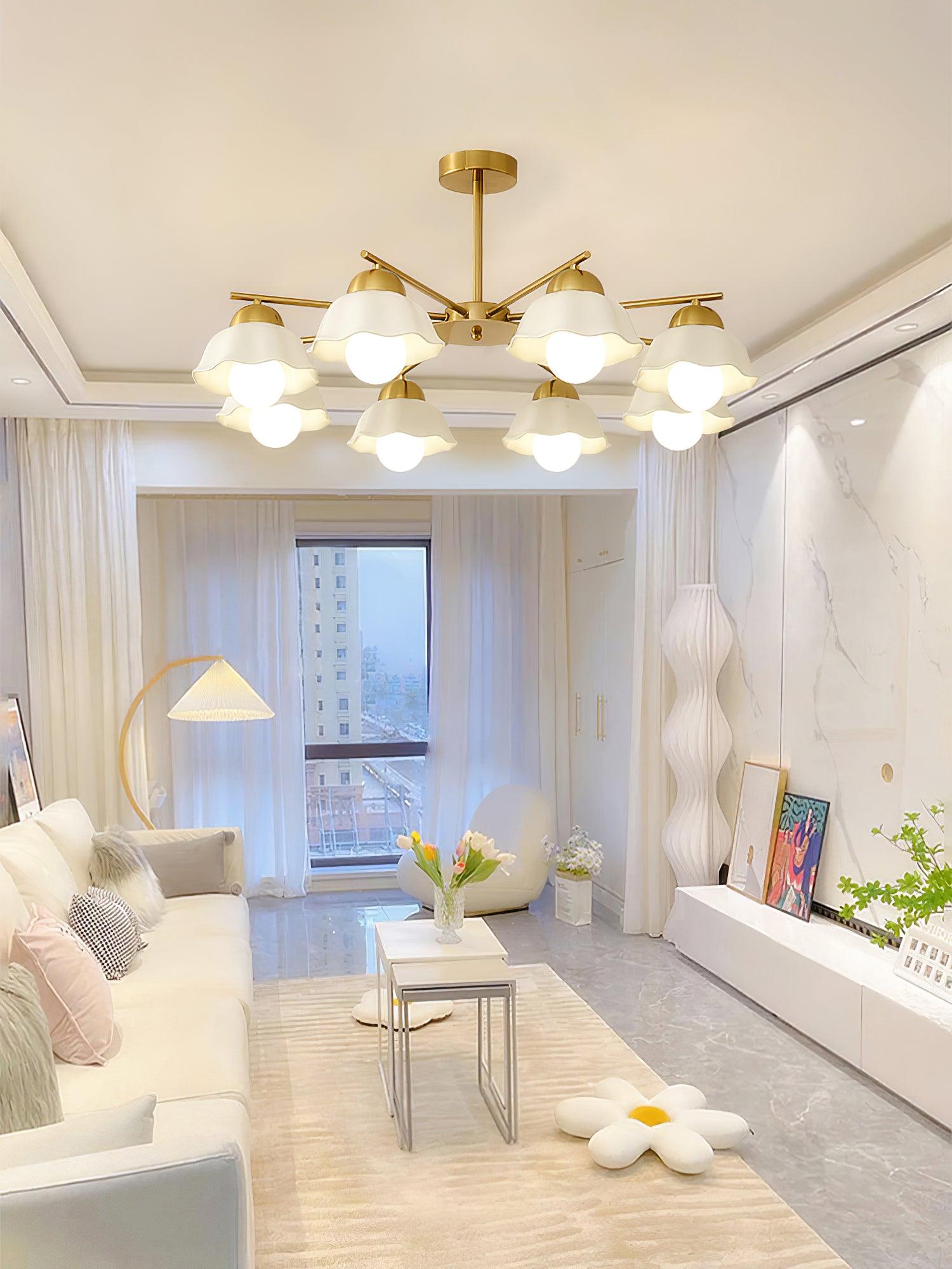 Flower_Shade_Brass_Chandelier_18