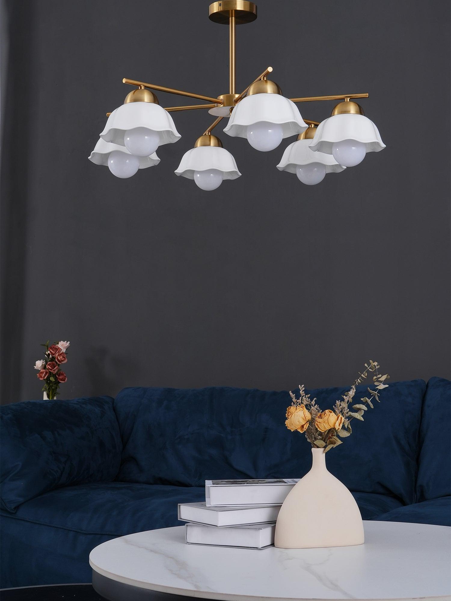 Flower_Shade_Brass_Chandelier_21
