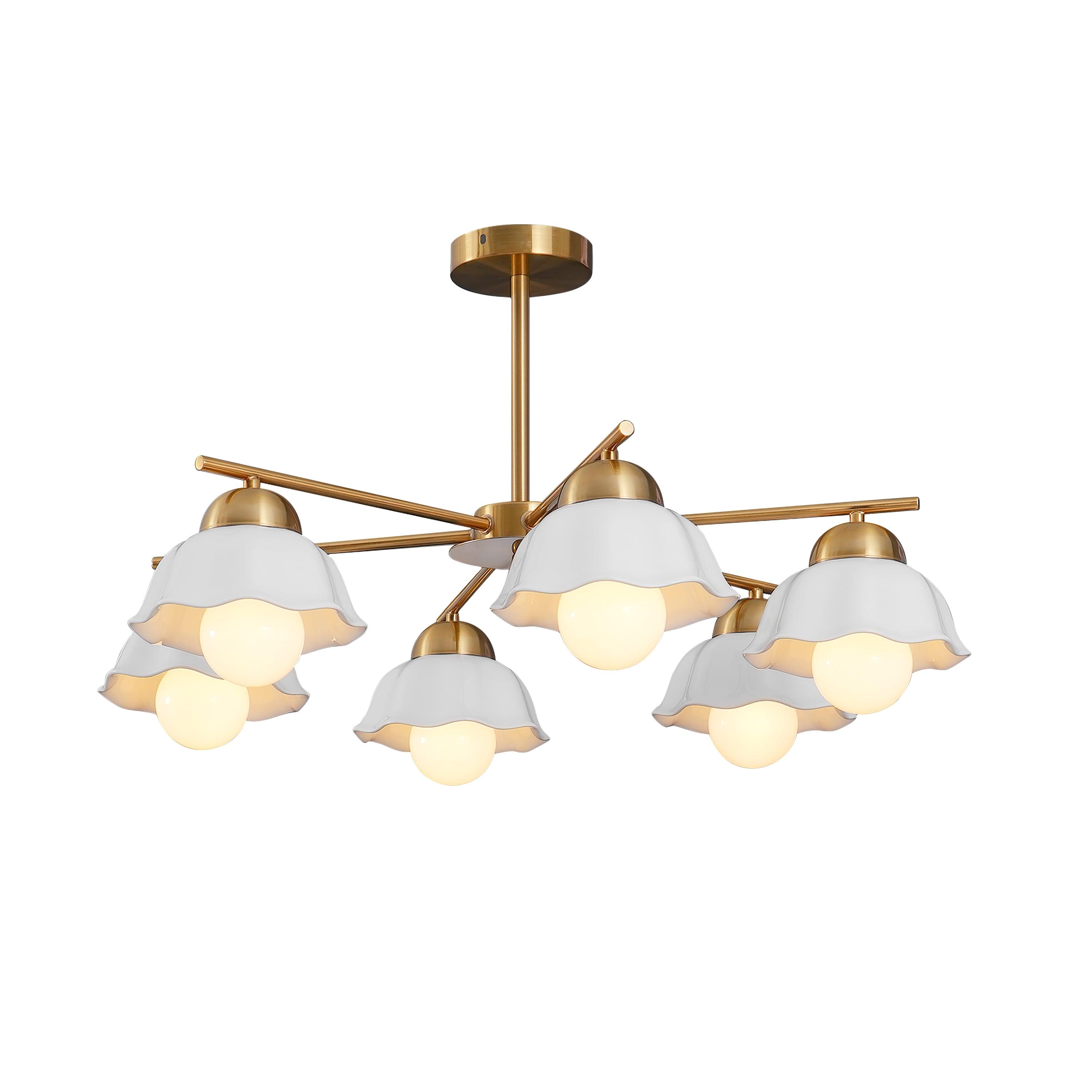 Flower_Shade_Brass_Chandelier_5