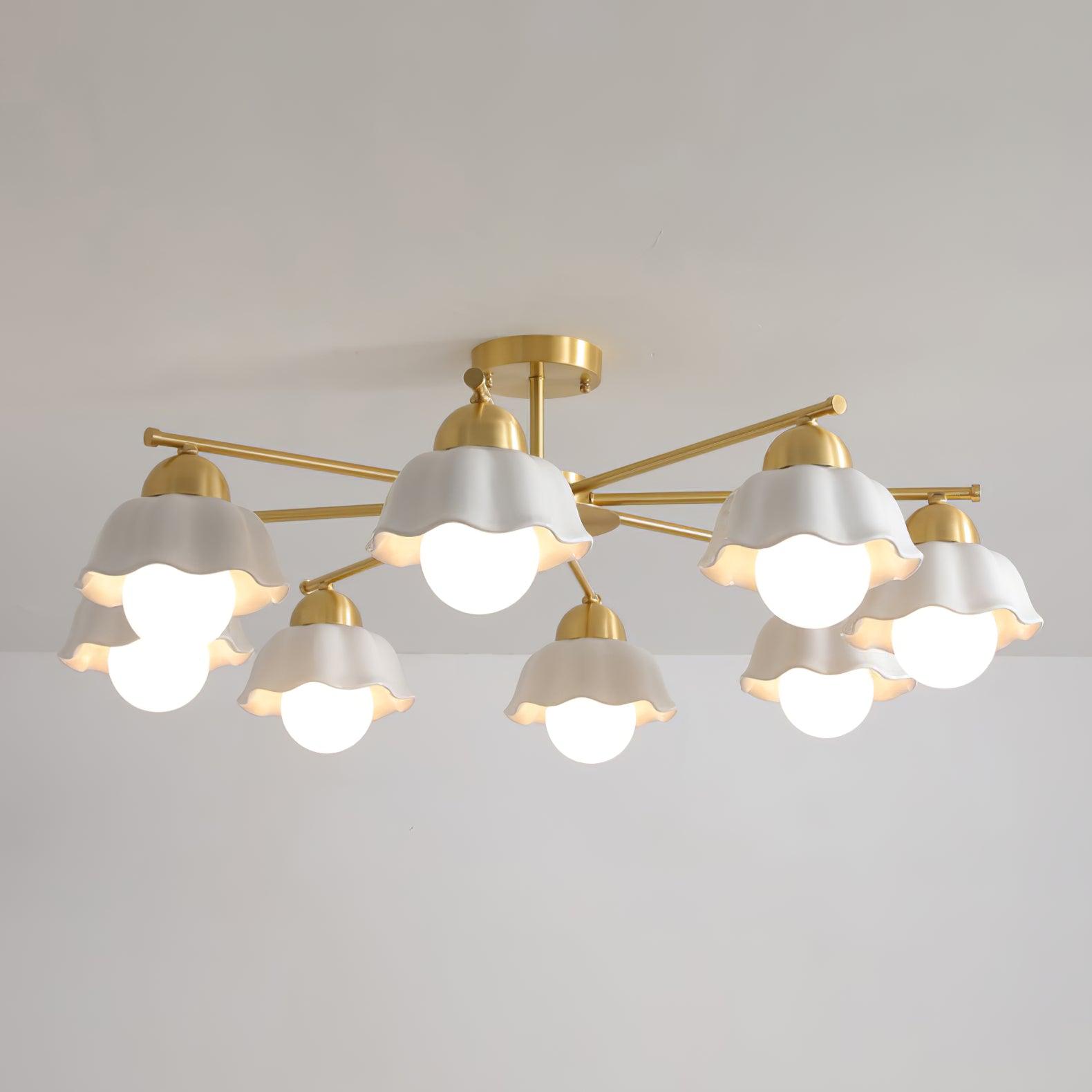 Flower_Shade_Brass_Chandelier_6
