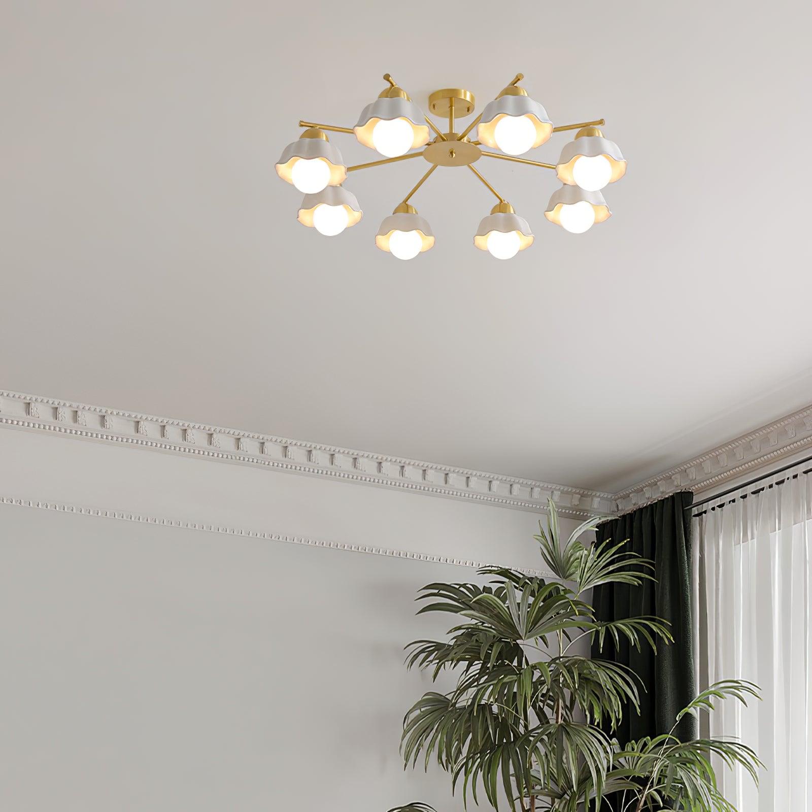 Flower_Shade_Brass_Chandelier_8