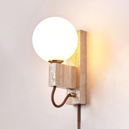 Large Ball Plug Wall Light 2.4"