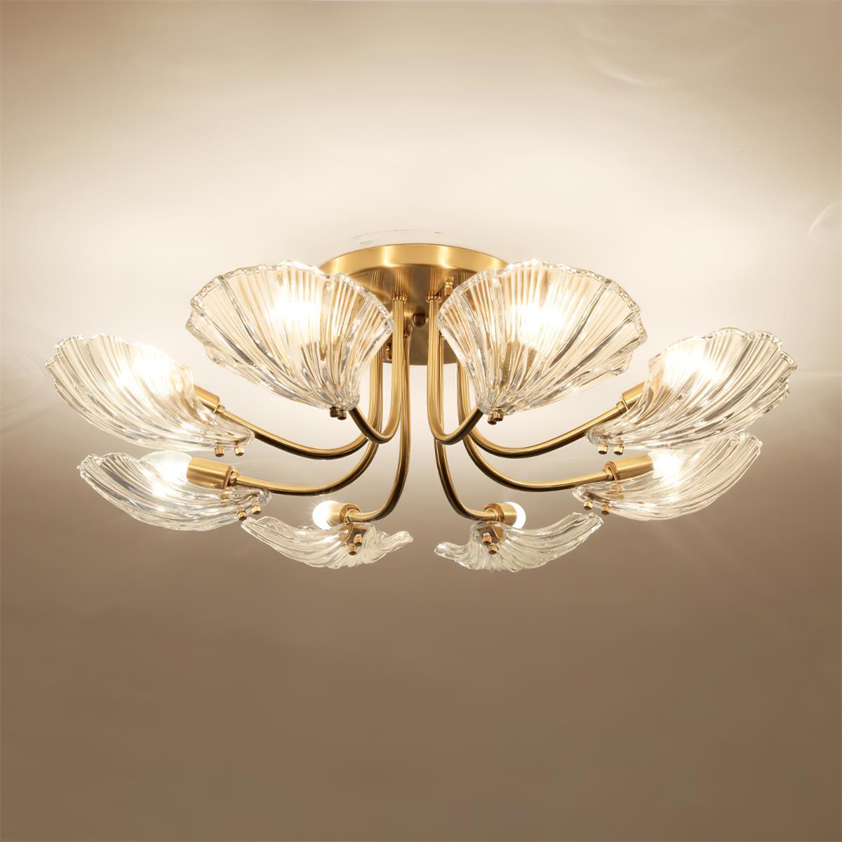 Luxury_Shell_Brass_Ceiling_Lamp_4