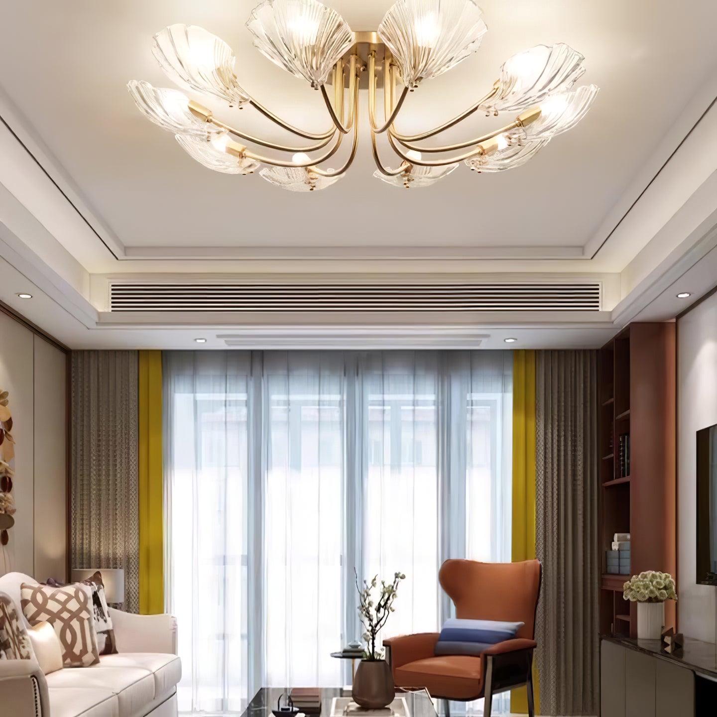 Luxury_Shell_Brass_Ceiling_Lamp_8