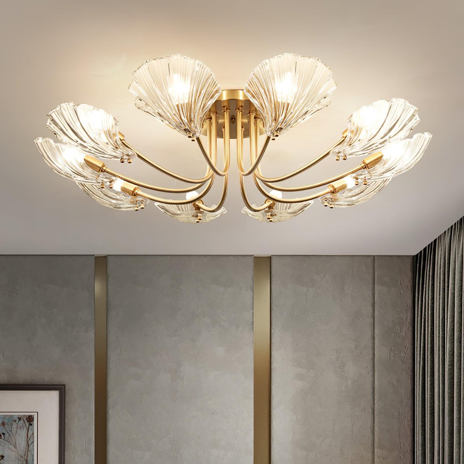 Luxury_Shell_Brass_Ceiling_Lamp_9