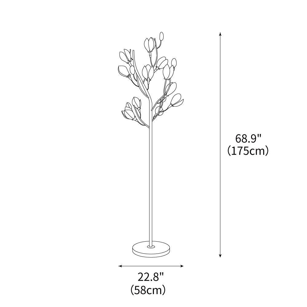 White-Porcelain-Magnolia-Floor-Lamp