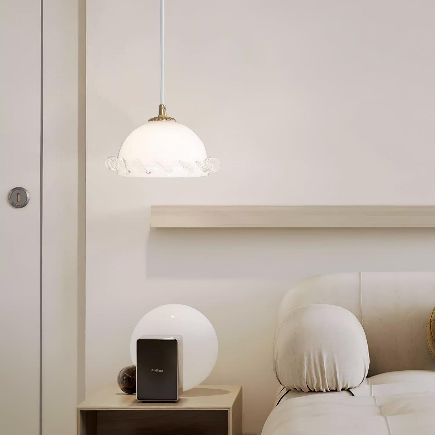 White_Glass_Antique_French_Pendant_Light_7