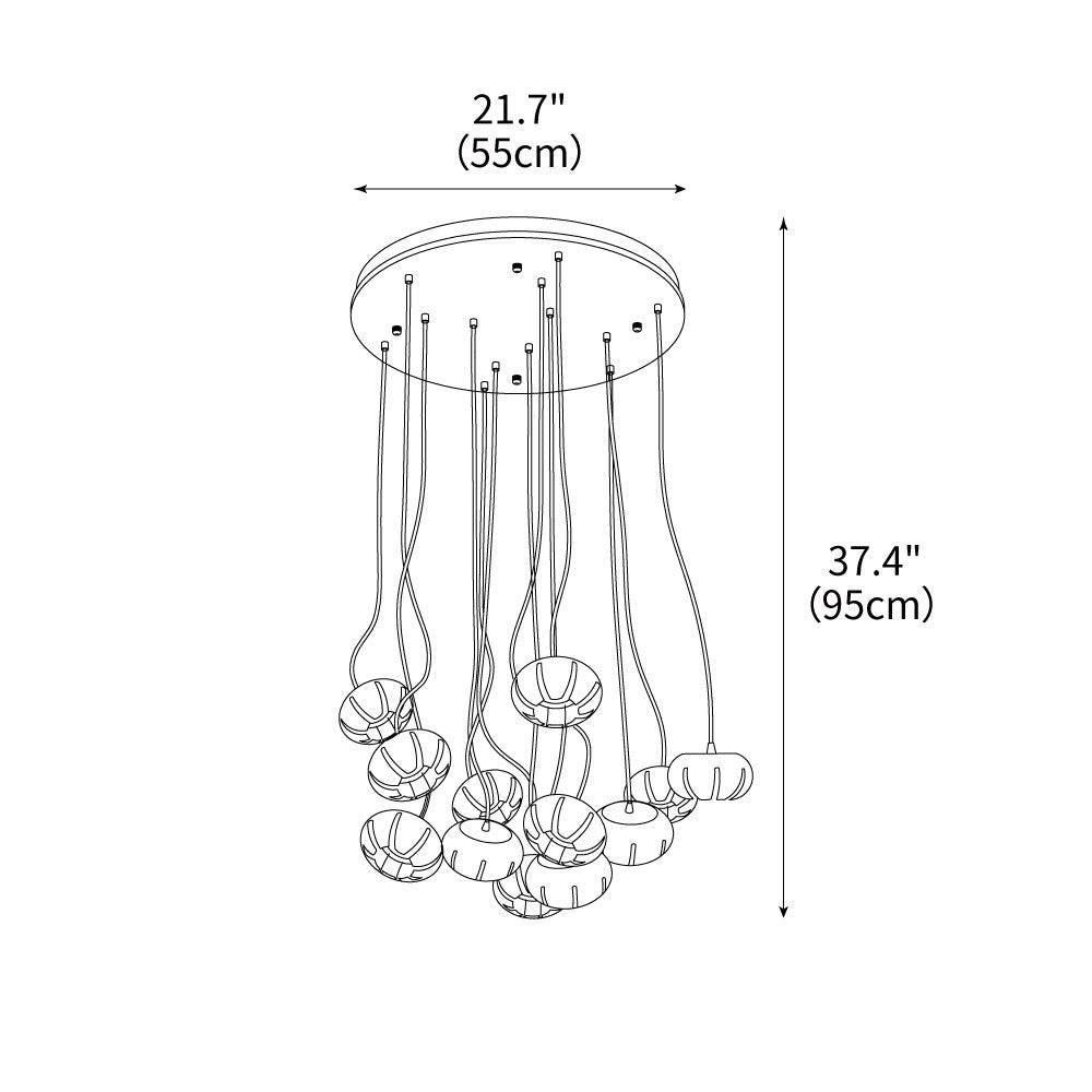 Wood-Pumpkin-Cluster-Chandelier-4
